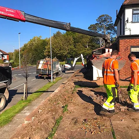 site clearance in Coseley - Machinery