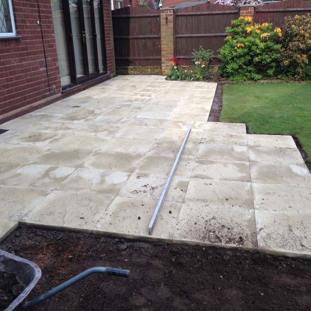 Patio Slabbing Before